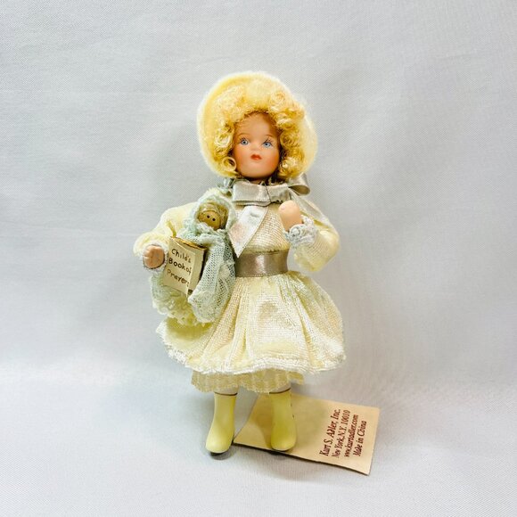 Kurt Adler Jocelyn Mostrom Porcelain Doll Fleur de Lis Winter Hanging Ornament - Picture 7 of 10
